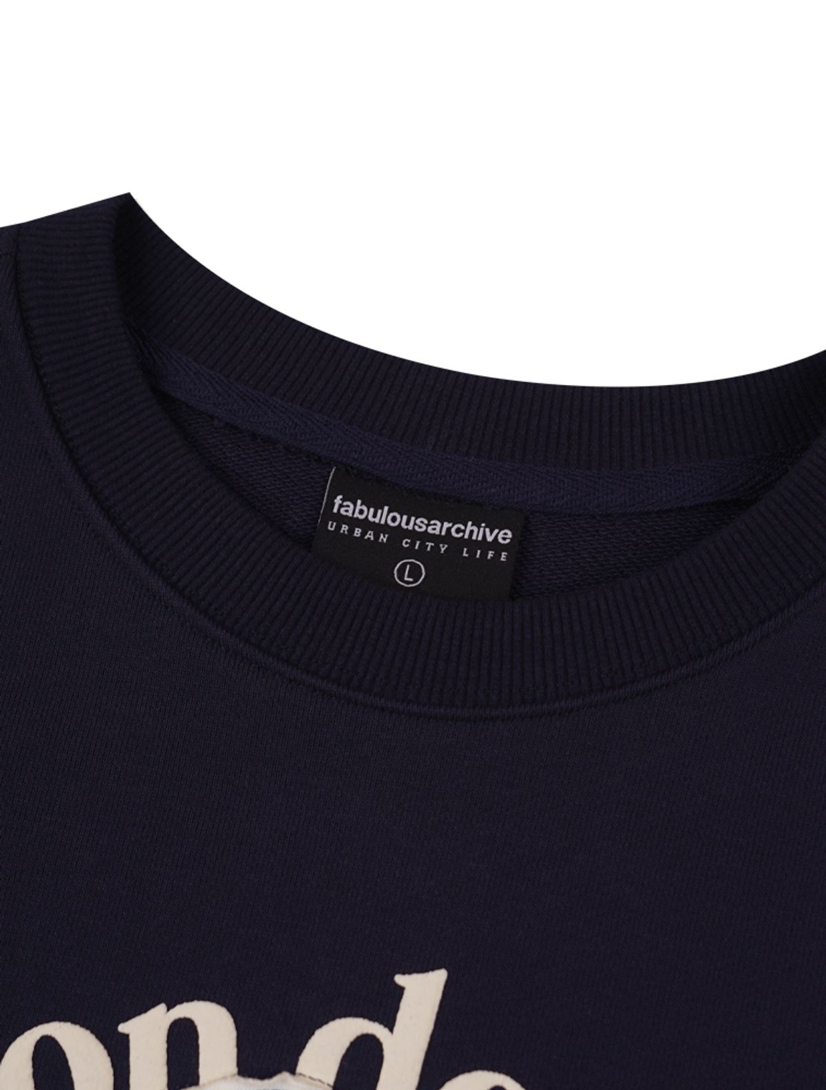 라 메종 스튜디오(LA MAISON STUDIO) UNISEX 메종 리트리버패치 헤비테리 맨투맨 네이비(FCD3TS802M)