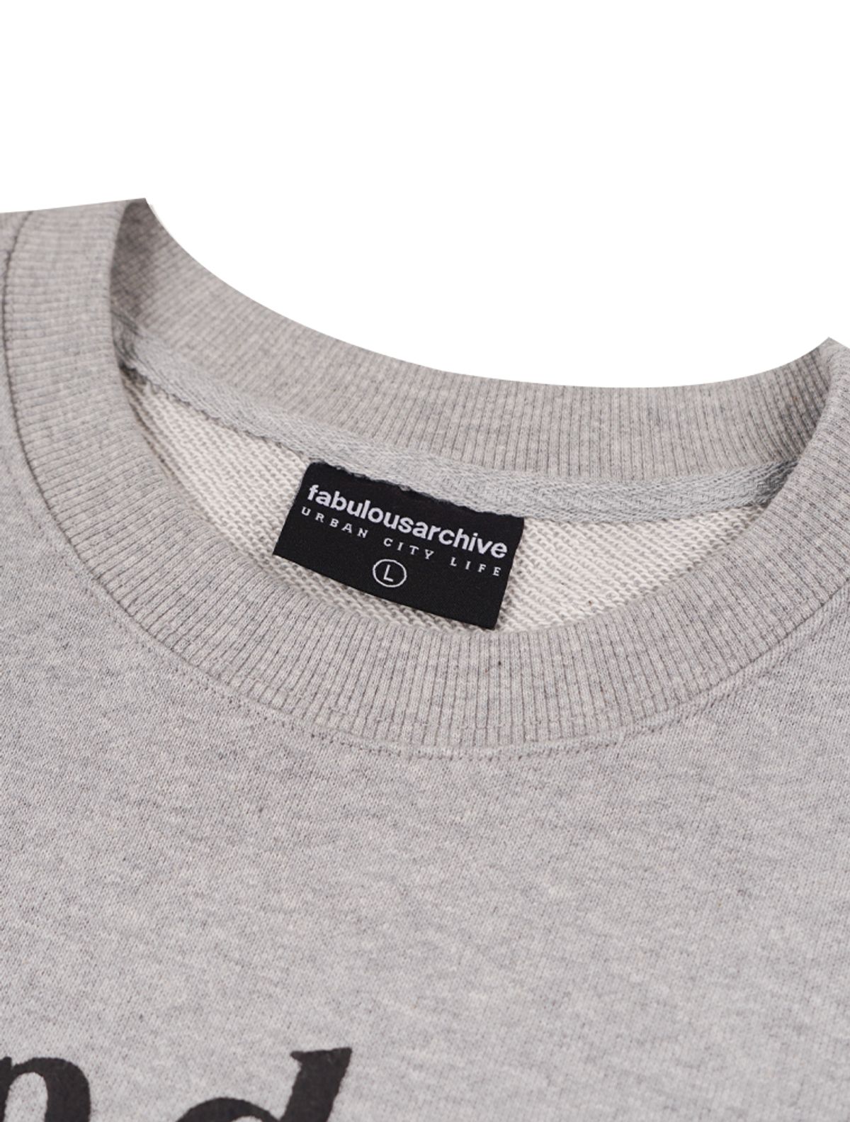 라 메종 스튜디오(LA MAISON STUDIO) UNISEX 메종 리트리버패치 헤비테리 맨투맨 멜란그레이(FCD3TS802M)