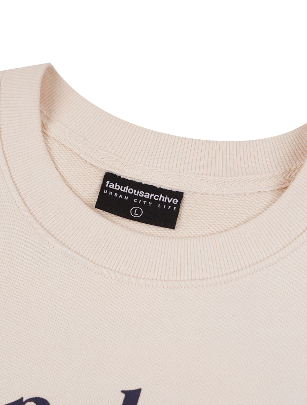 라 메종 스튜디오(LA MAISON STUDIO) UNISEX 메종 리트리버패치 헤비테리 맨투맨 크림(FCD3TS802M)