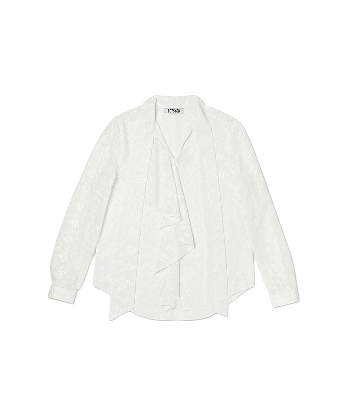 라츠유(LOTSYOU) Old Money Blouse White