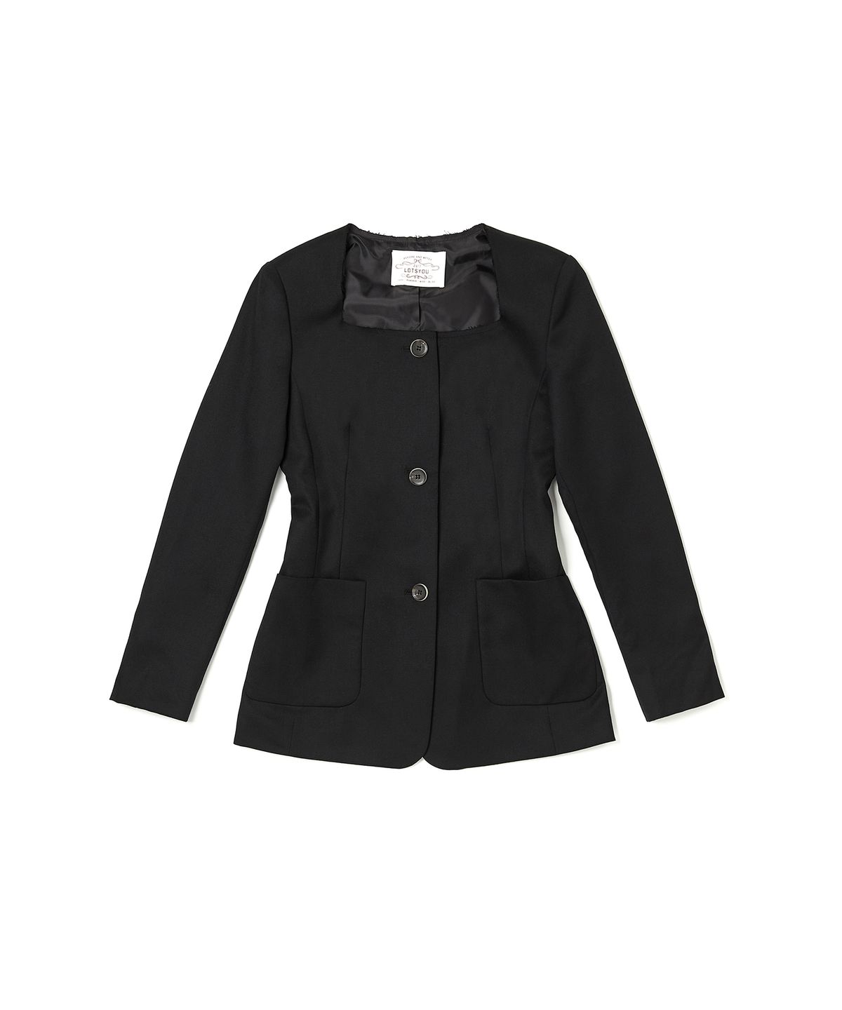 라츠유(LOTSYOU) GIGI Raw Edge Jacket Black