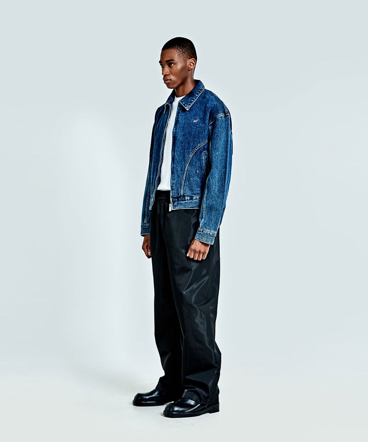51퍼센트(51PERCENT) Bulky zipper denim Jacket - Deep blue