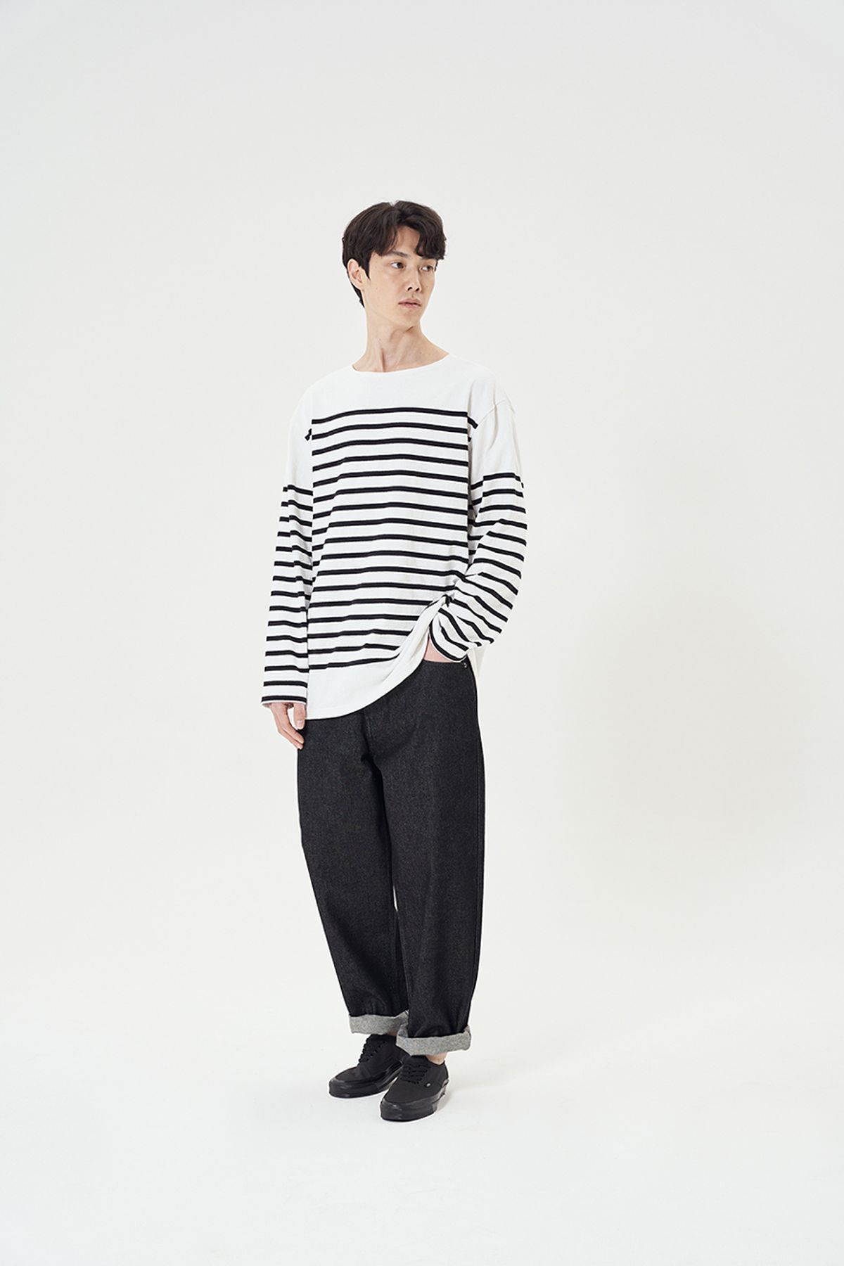히즈핸더(HISHANDER) ONE WASHED 5P WIDE DENIM PANTS