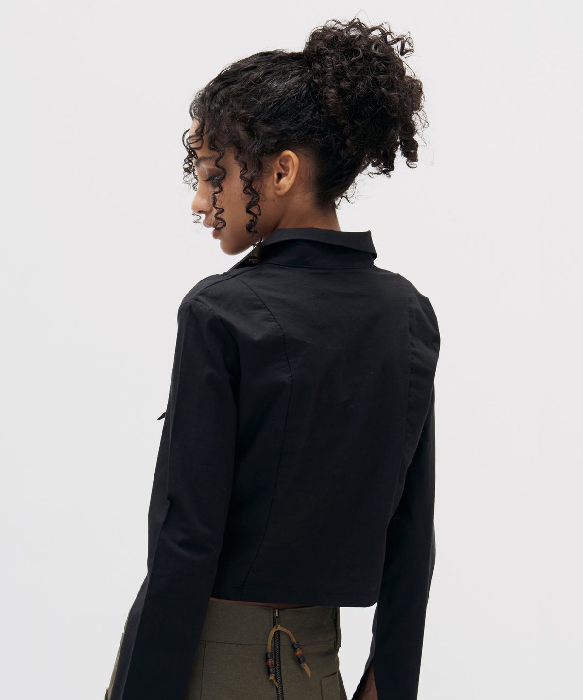 쎄쎄쎄(SETSETSET) SHIRRING CARGO SHIRT BLACK