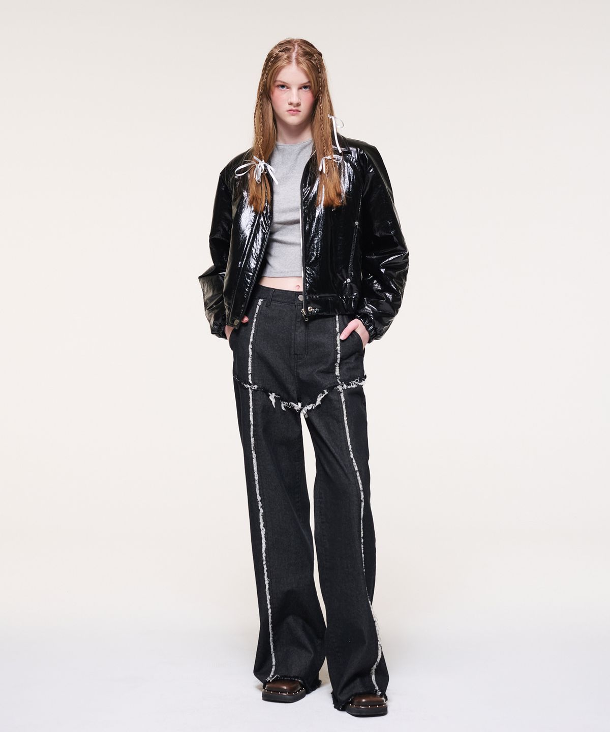 에트몽(ETMON) Coating Bomber Jacket, Black