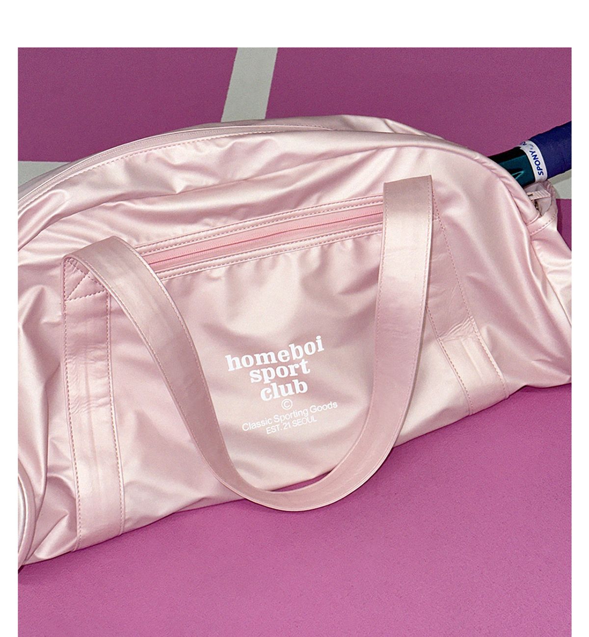 홈보이스포츠클럽(HOMEBOI SPORT CLUB) GymBag(스포츠짐백) - glossy L.Pink