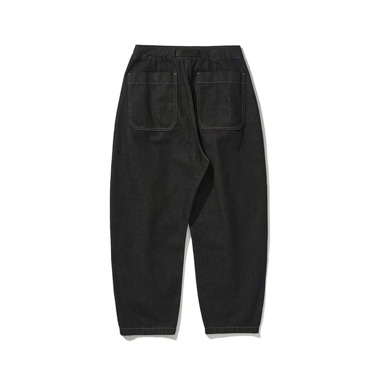 히즈핸더(HISHANDER) BELTED WIDE TAPERED DENIM PANTS