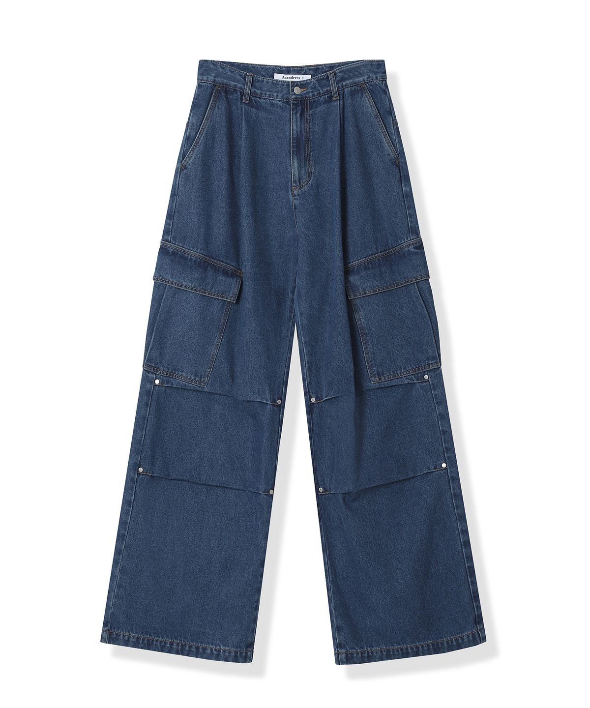 어반드레스(AVANDRESS) Side Big Cargo Pants INDIGO