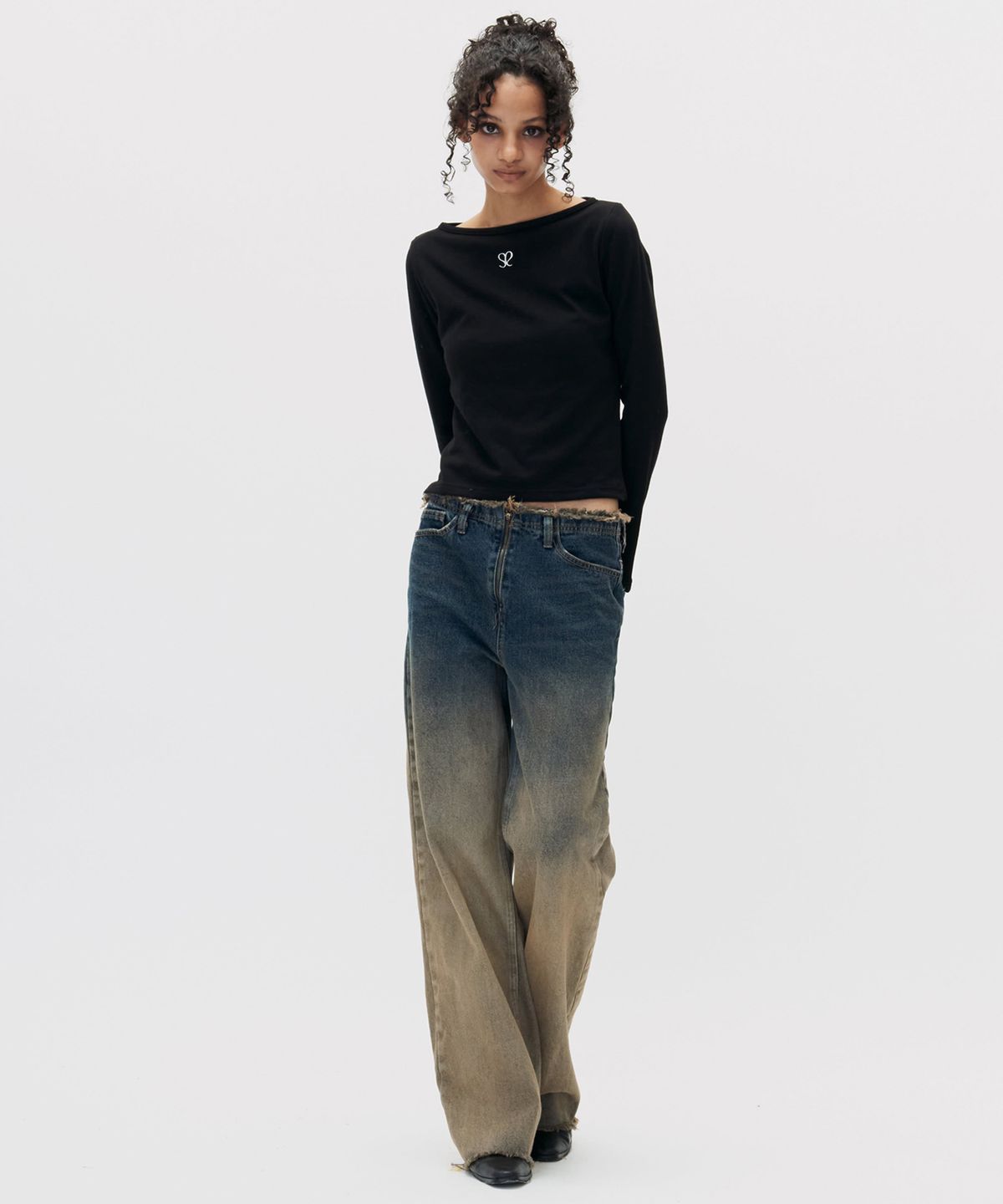 쎄쎄쎄(SETSETSET) GRADATION STANDARD FIT DENIM PANTS BLUE