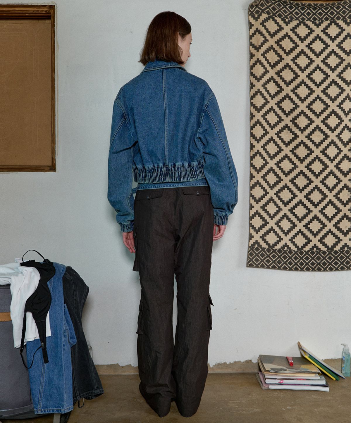 아옵트(AOPT) WASHED DENIM BLOUSON - BLUE