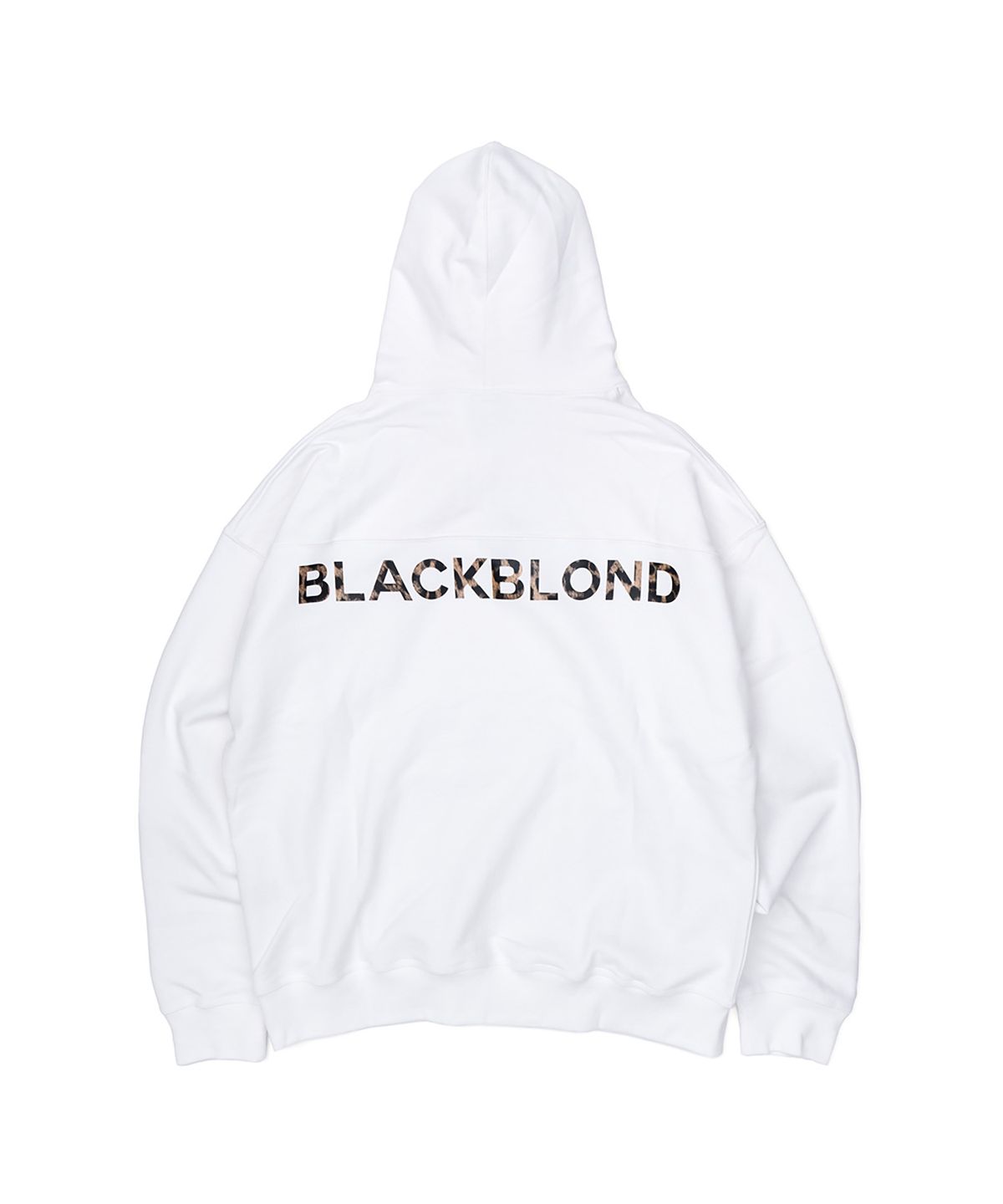 블랙블론드(BLACKBLOND) 비비디 레오파드 클래식 스마일 로고 후디 (화이트)