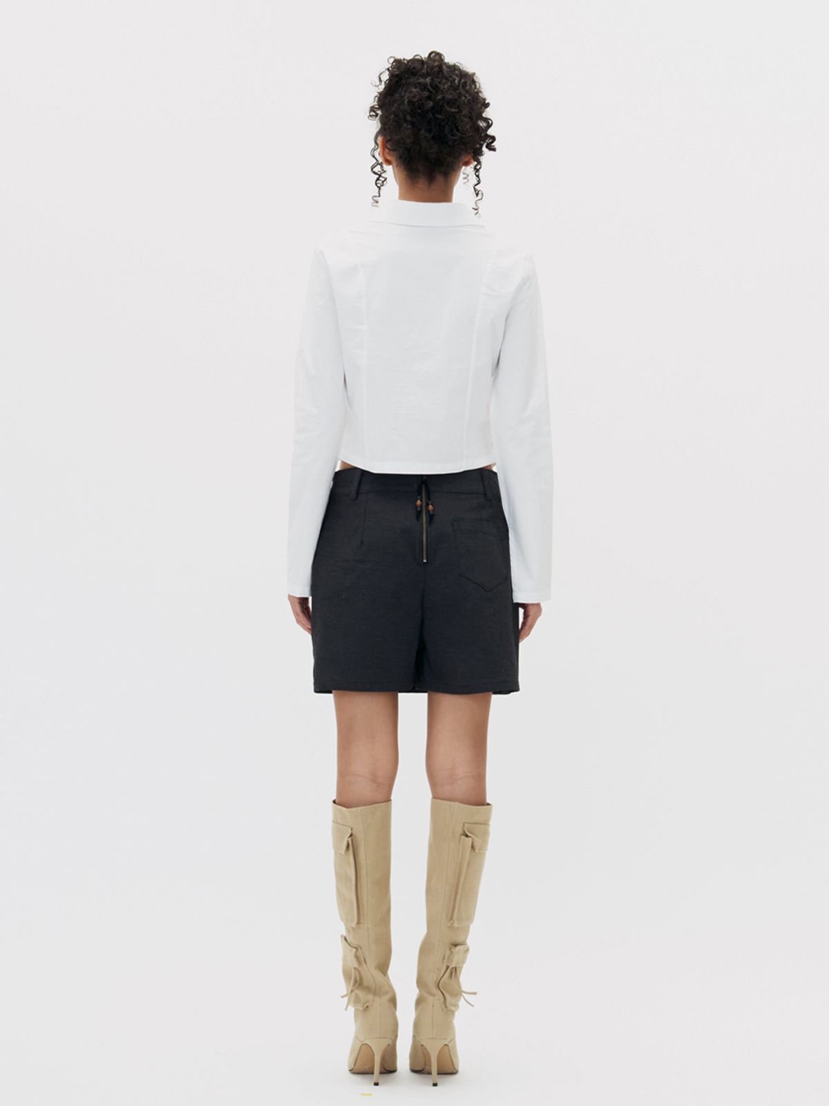 쎄쎄쎄(SETSETSET) CROSSOVER BOHEMIAN SKIRT PANTS BLACK