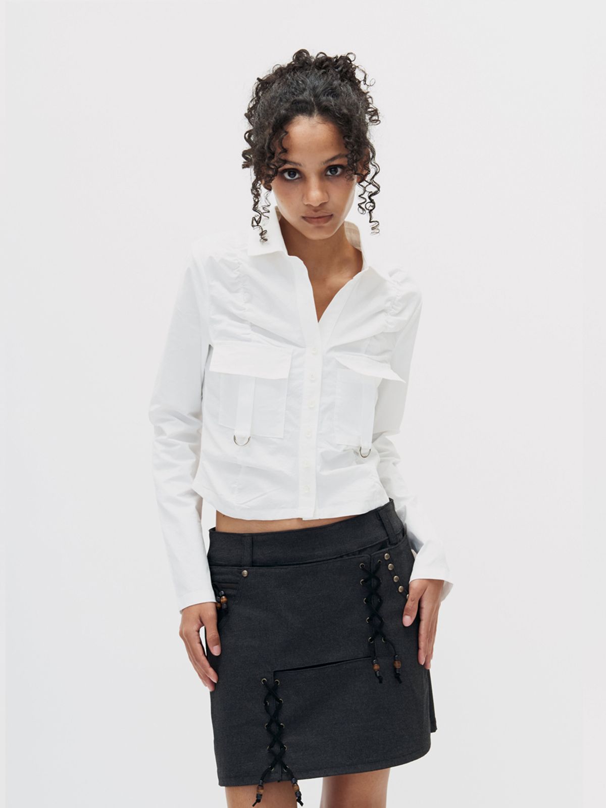 쎄쎄쎄(SETSETSET) CROSSOVER BOHEMIAN SKIRT PANTS BLACK