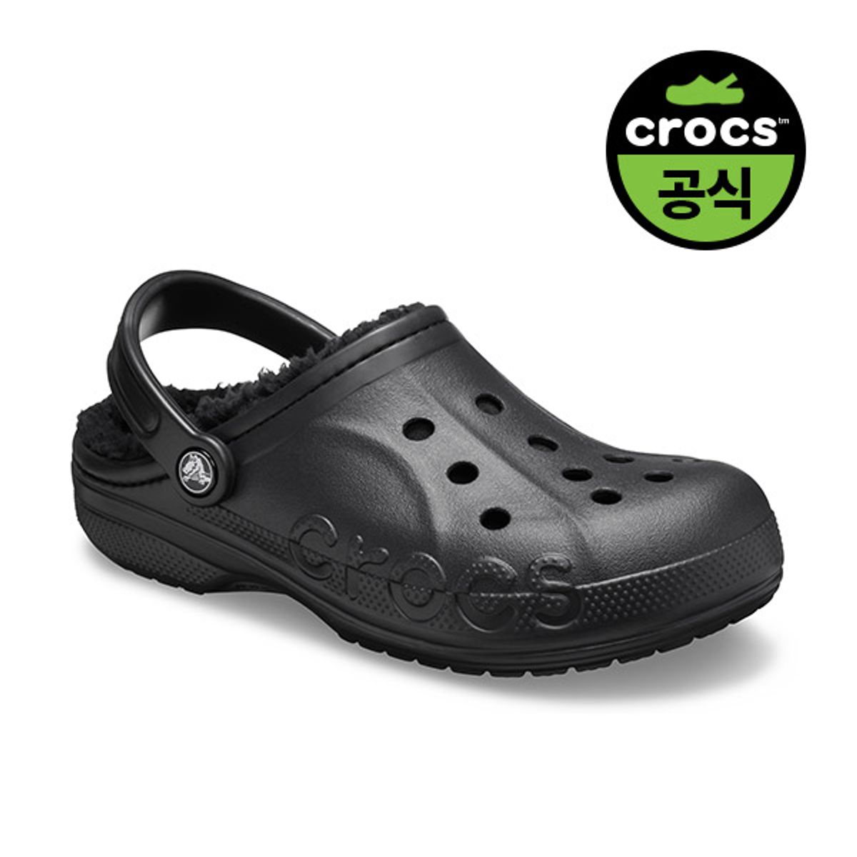 크록스(CROCS) 공용 바야 라인드 클로그 BLACK (23FUCL205969)