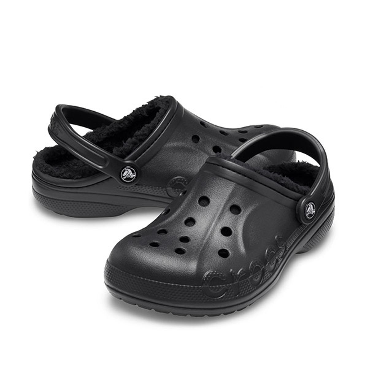 크록스(CROCS) 공용 바야 라인드 클로그 BLACK (23FUCL205969)