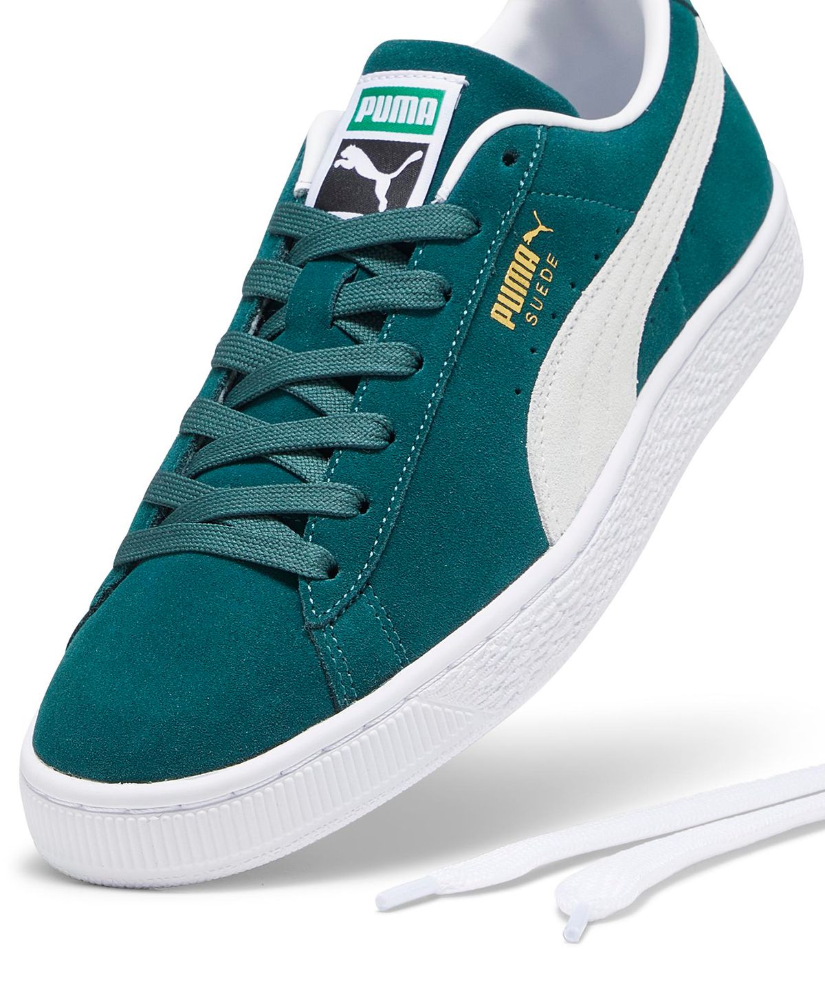 푸마(PUMA) 스웨이드 클래식 XXI - 그린:화이트 / 374915-89