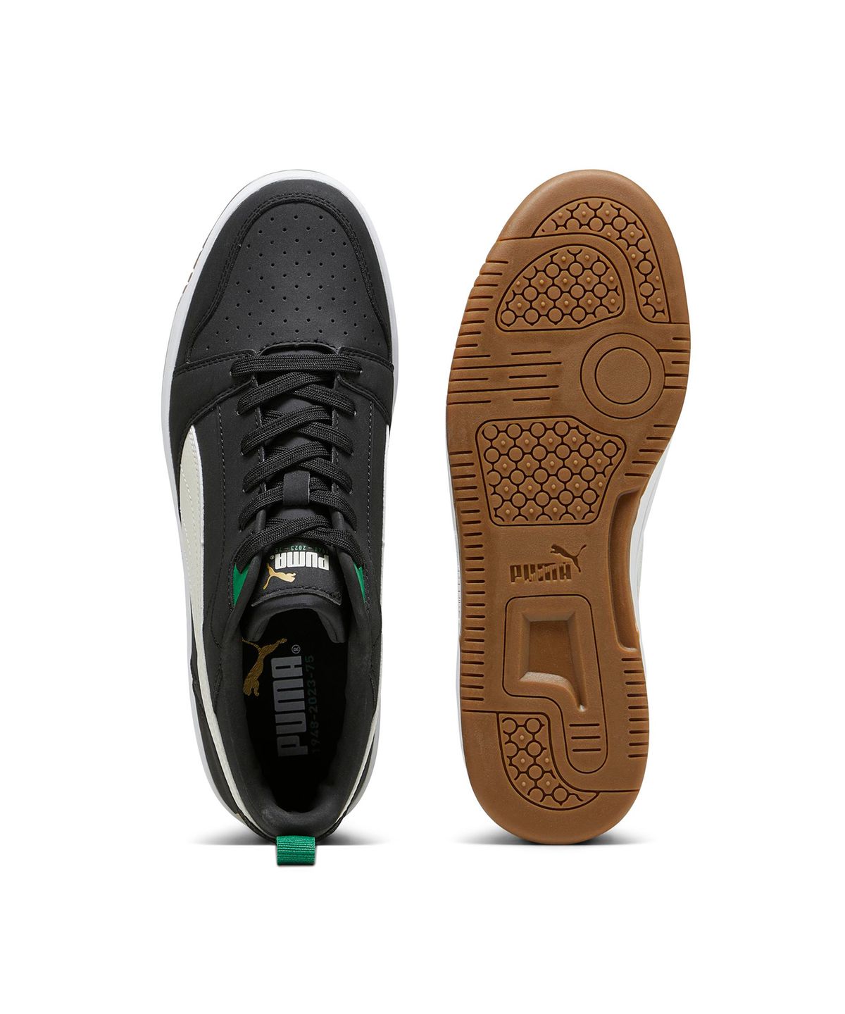 푸마(PUMA) 리바운드 v6 로우 75주년 - 블랙:아이보리 / 392484-01