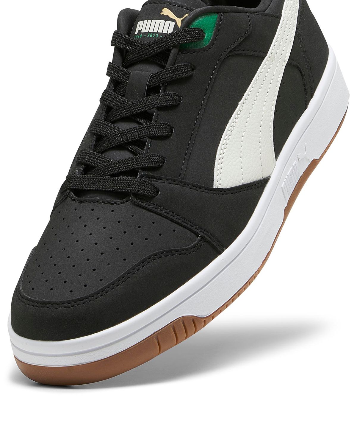 푸마(PUMA) 리바운드 v6 로우 75주년 - 블랙:아이보리 / 392484-01