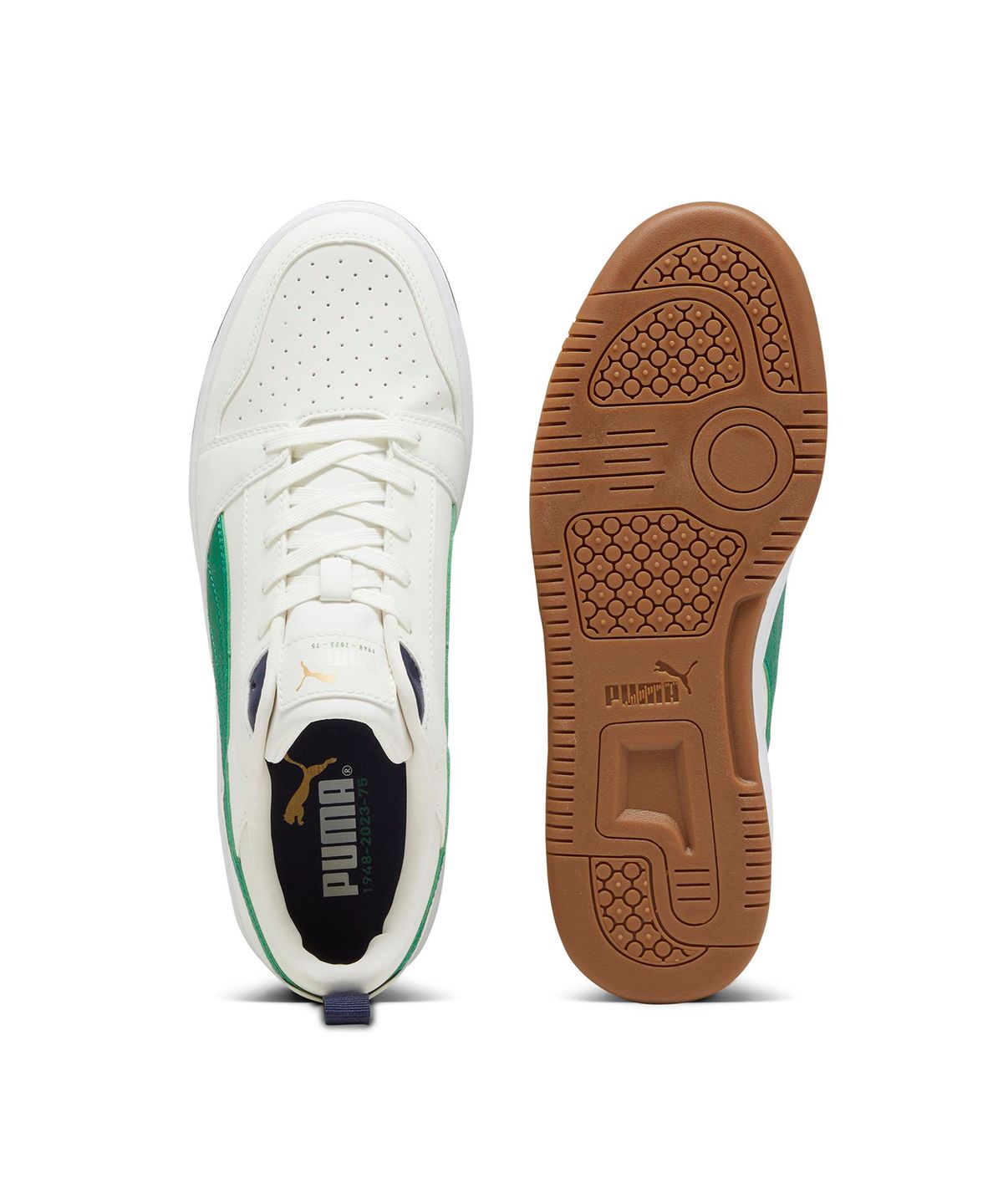 푸마(PUMA) 리바운드 v6 로우 75주년 - 아이보리:그린 / 392484-02