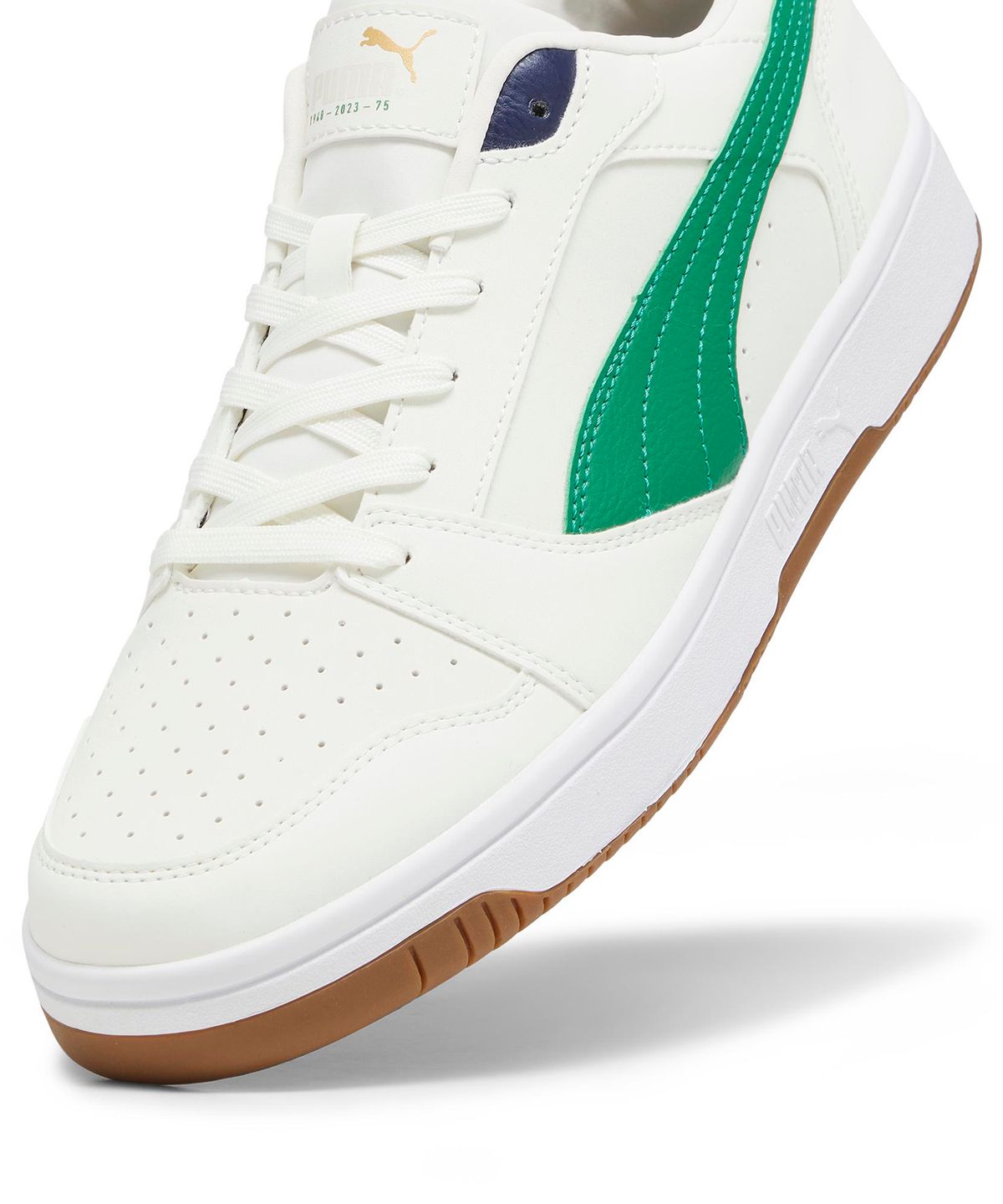 푸마(PUMA) 리바운드 v6 로우 75주년 - 아이보리:그린 / 392484-02