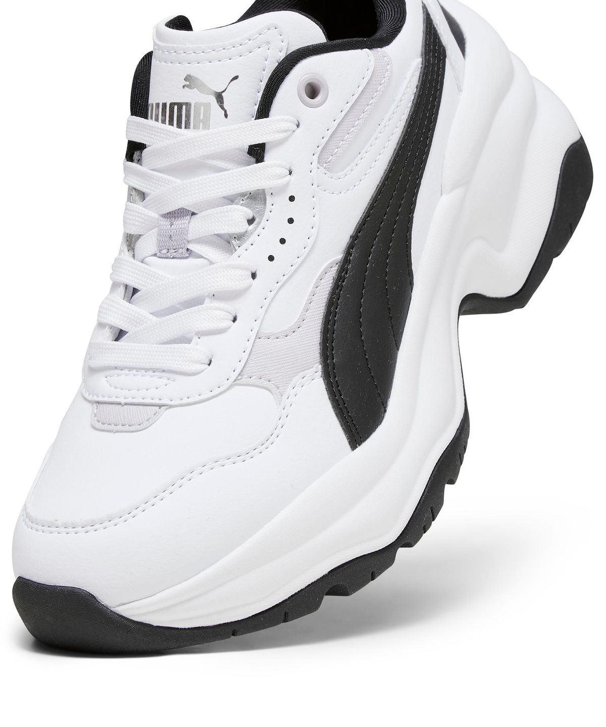 푸마(PUMA) 실리아 웨지 - 화이트:블랙:라벤더 / 393915-01