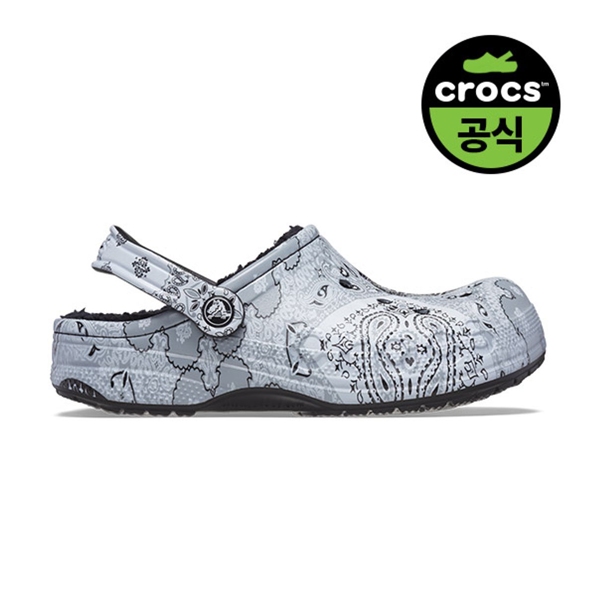 크록스(CROCS) 공용 바야 라인드 프린트 클로그 BAN (23FUCL205975)