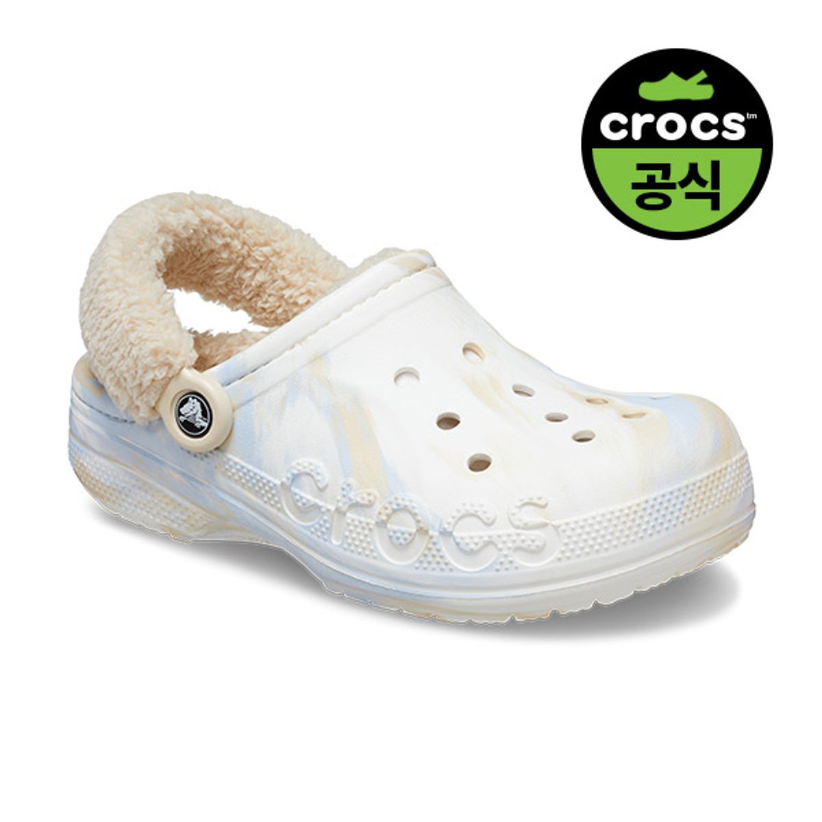 크록스(CROCS) 공용 바야 라인드 퍼즈 스트랩 마블 CLG WHM (23FUCL209241)