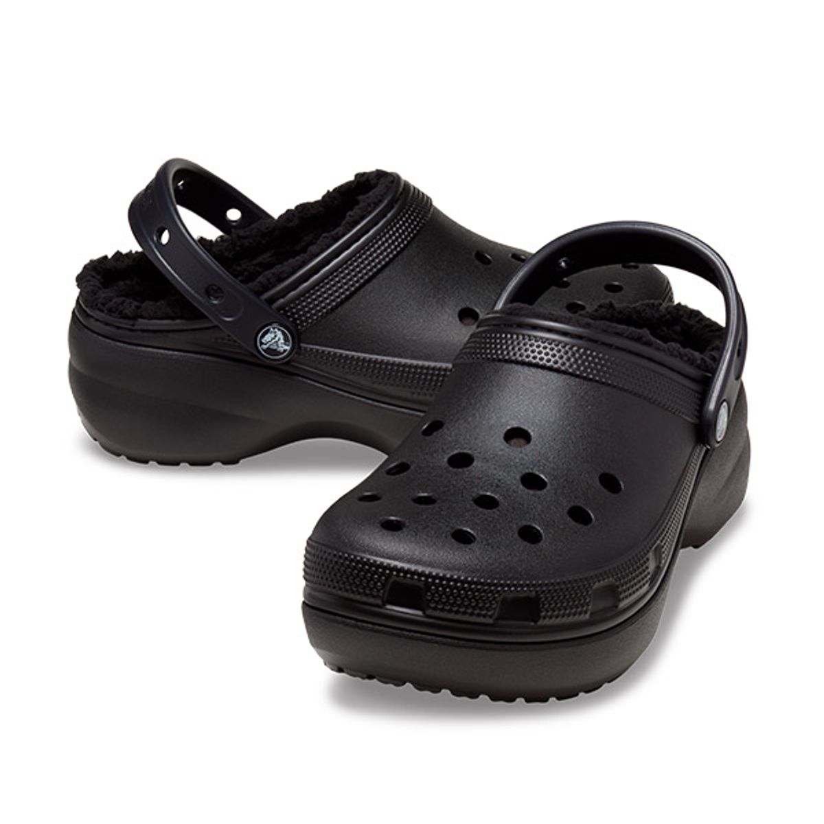 크록스(CROCS) 여성 클래식 플랫폼 라인드 클로그 W BLACK (23FWCL207938)
