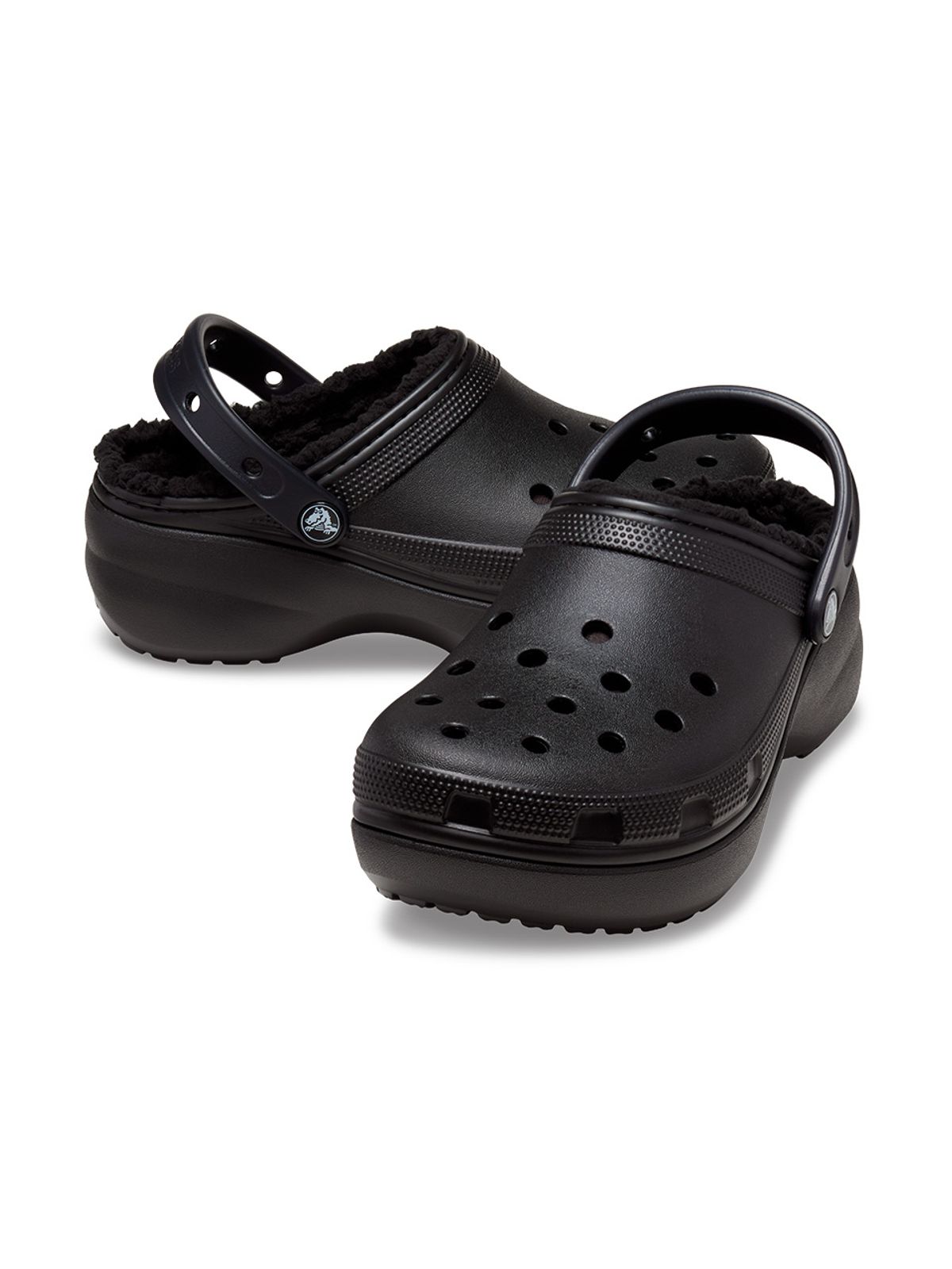 크록스(CROCS) 여성 클래식 플랫폼 라인드 클로그 W BLACK (23FWCL207938)