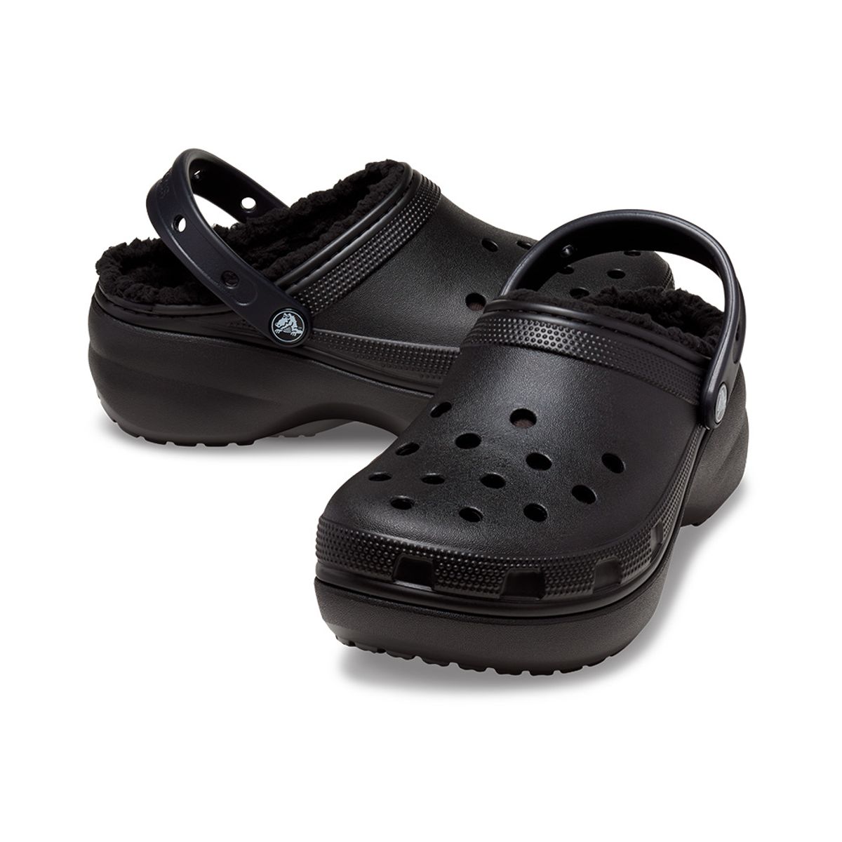 크록스(CROCS) 여성 클래식 플랫폼 라인드 클로그 W BLACK (23FWCL207938)