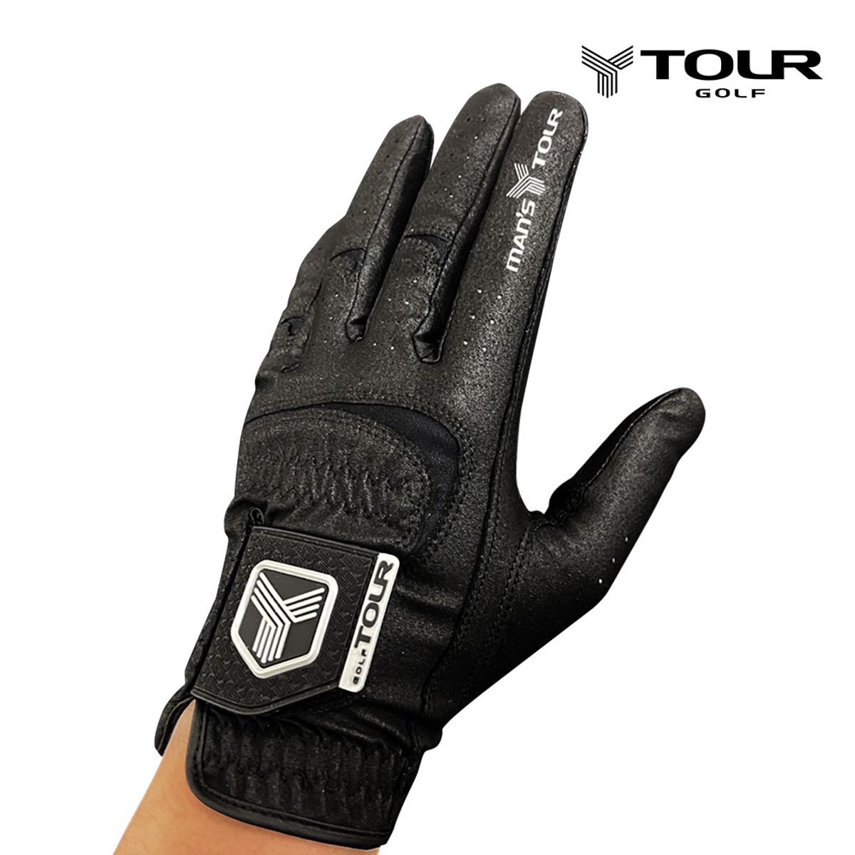 투어골프(TOURGOLF) 투어골프 특허 인증 파워그립 올블랙 남성 골프장갑 5장세트