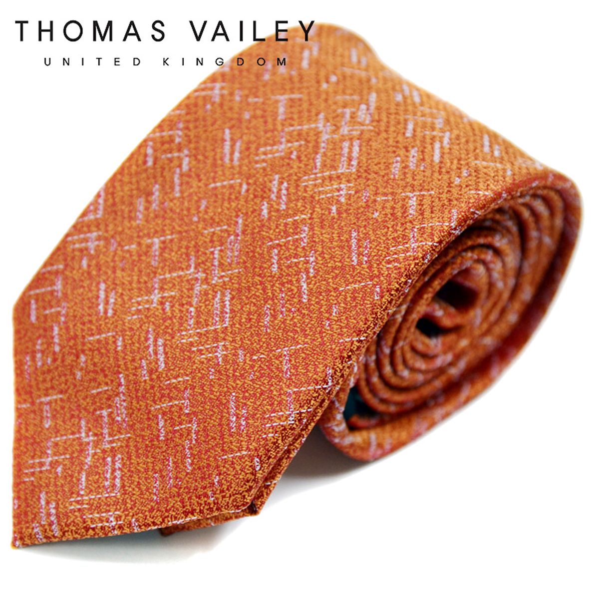 토마스 베일리(THOMAS VAILEY) 패션넥타이-스크럽 오렌지 7cm