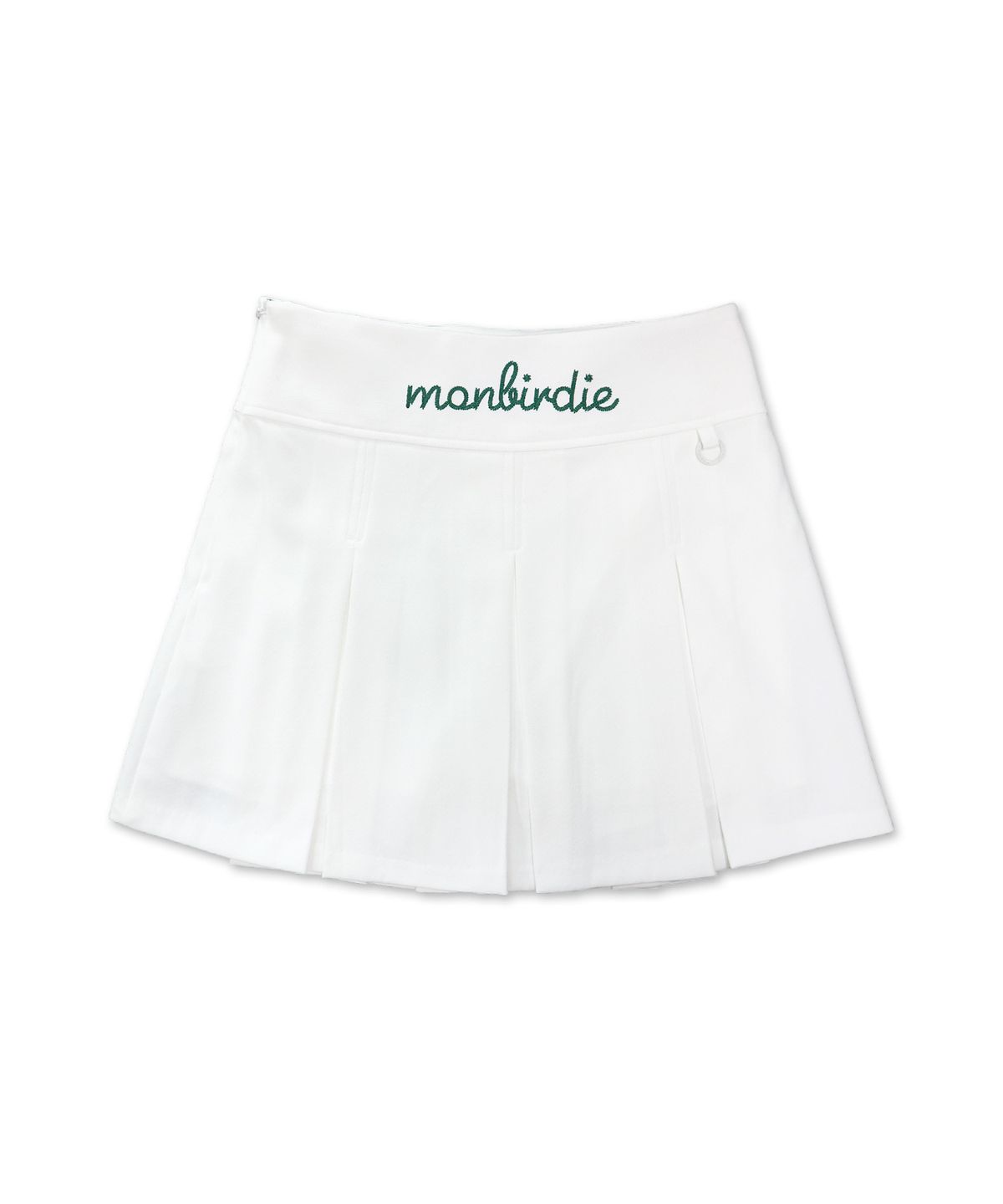 몽버디 골프(MONBIRDIE GOLF) SOFT TOUCH WARM PLEATS 소프트기모 자수 플리츠 스커트_WHITE
