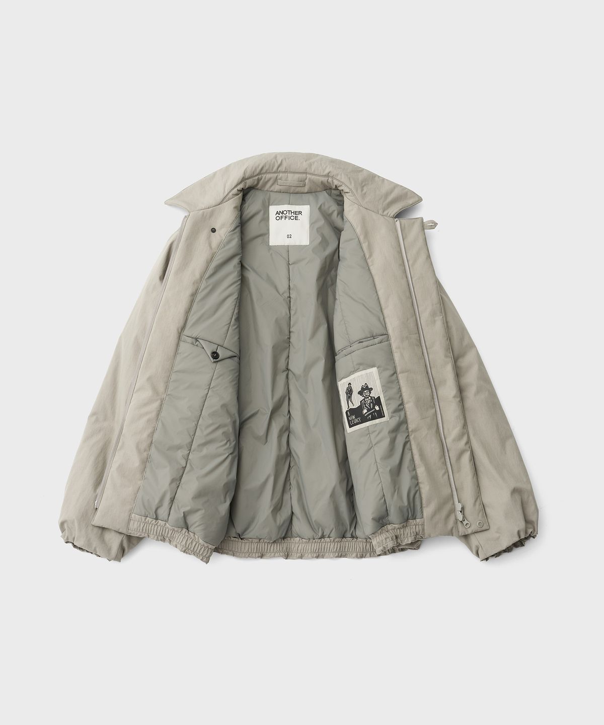 어나더 오피스(ANOTHER OFFICE) Control Insulation Jacket (Khaki-Gray)
