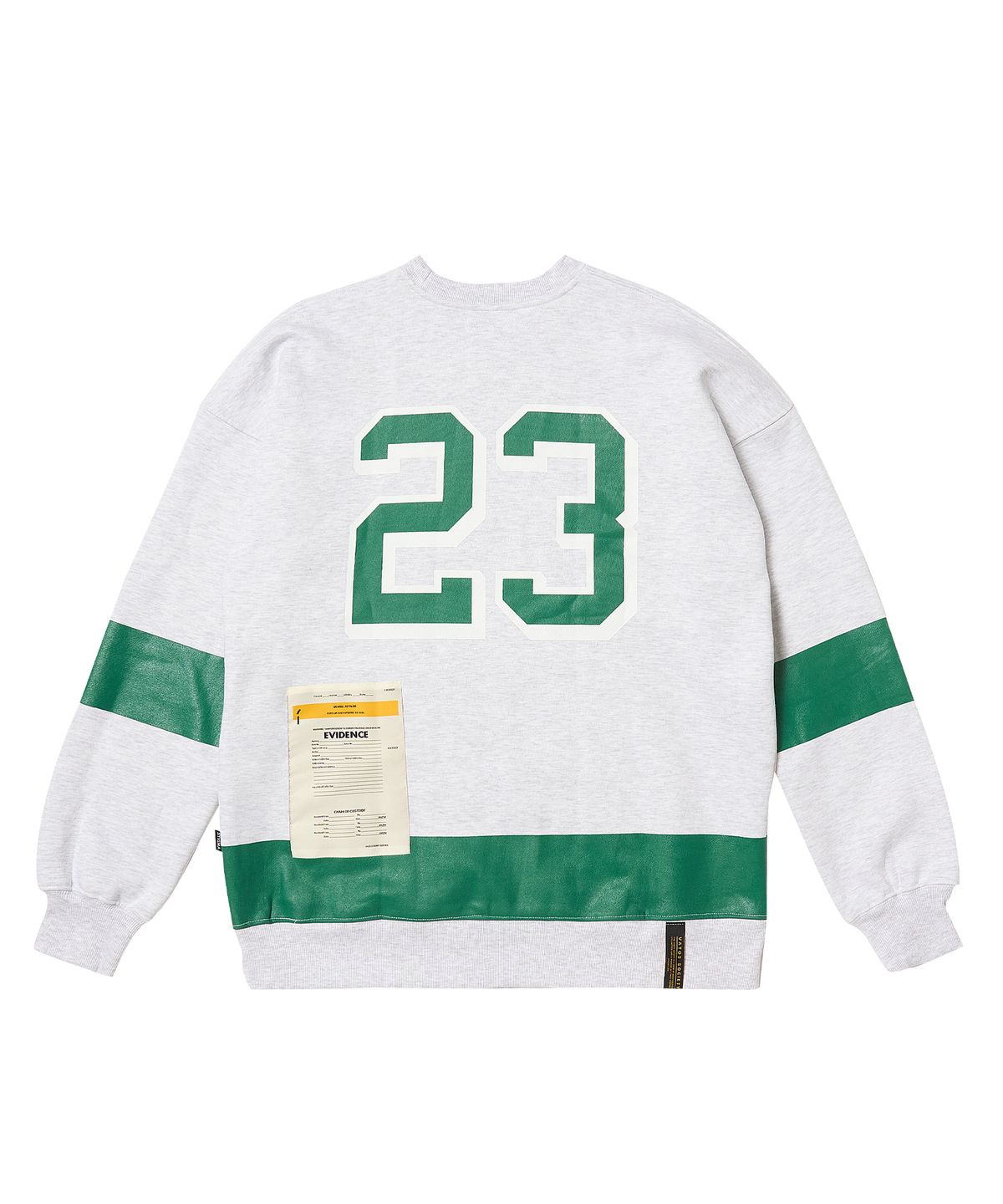 스티그마(STIGMA) COLLEGE OVERSIZED CREWNECK WHITE MELANGE