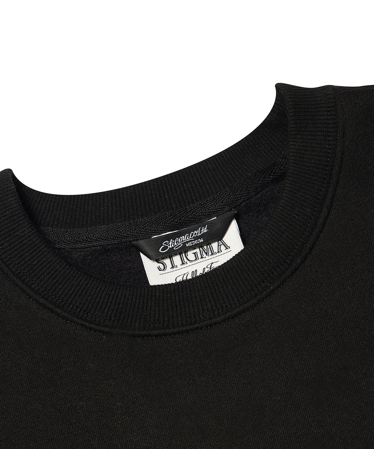 스티그마(STIGMA) FIRE OVERSIZED CREWNECK BLACK