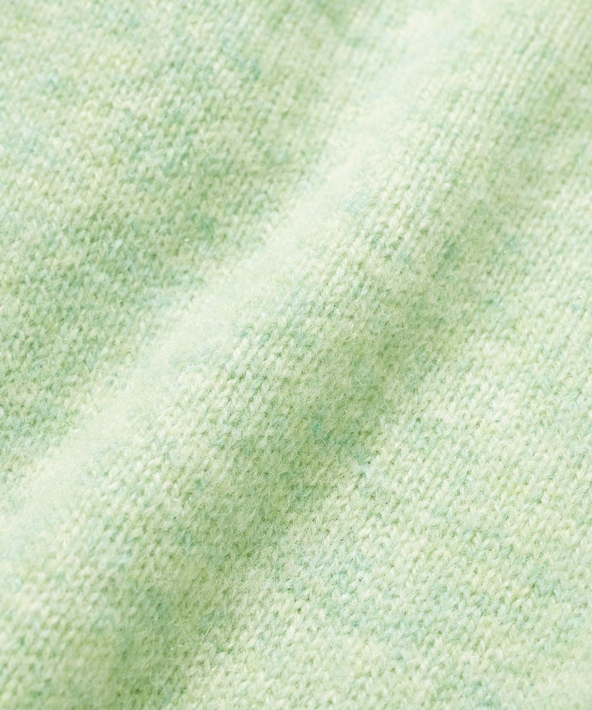니티드(KNITTED) 쉐기독 울 100% 라운드 니트 MINT