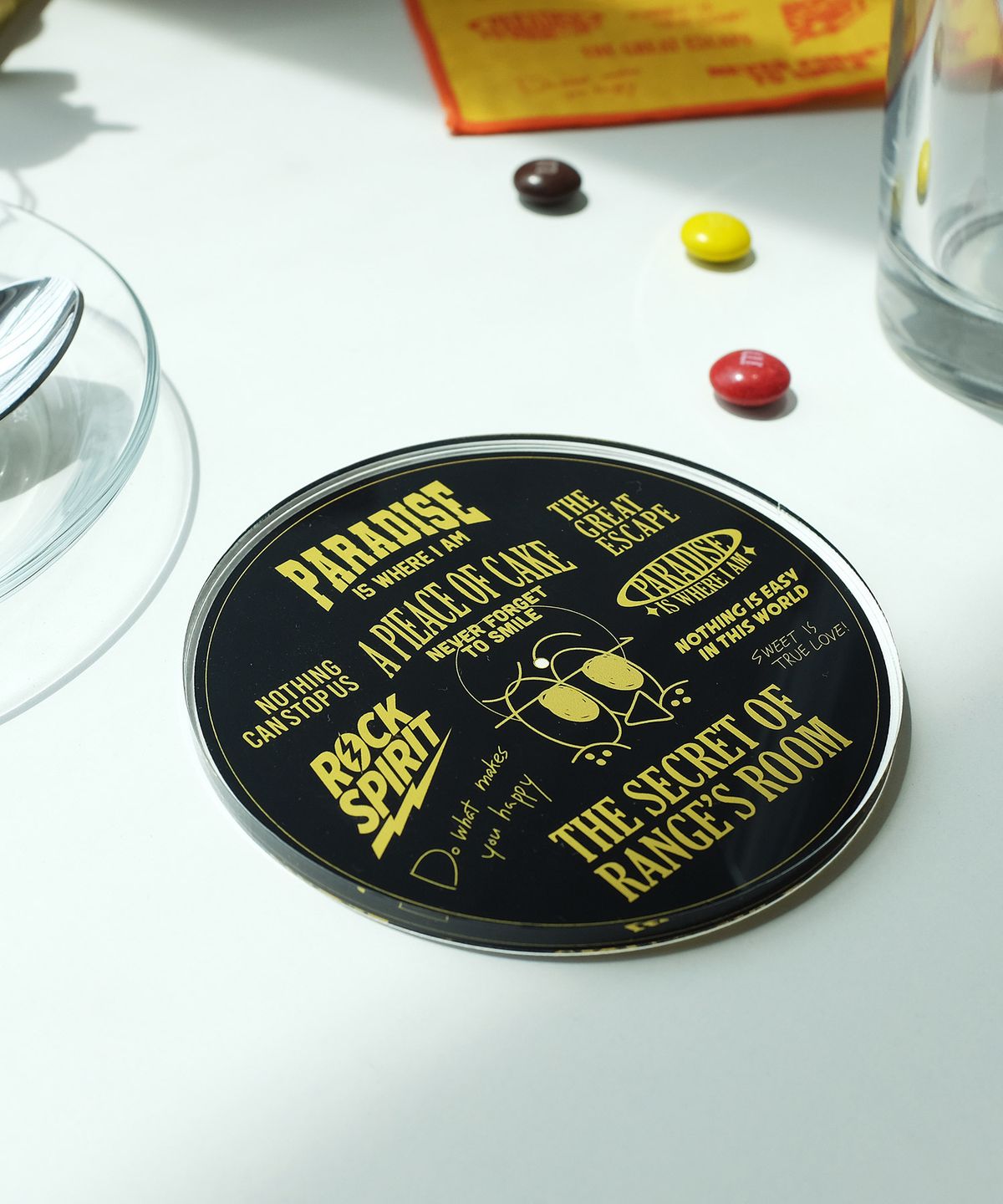 벌룬프렌즈(BALLOON FRIENDS) RANGES ROOM 아크릴코스터 - 블랙