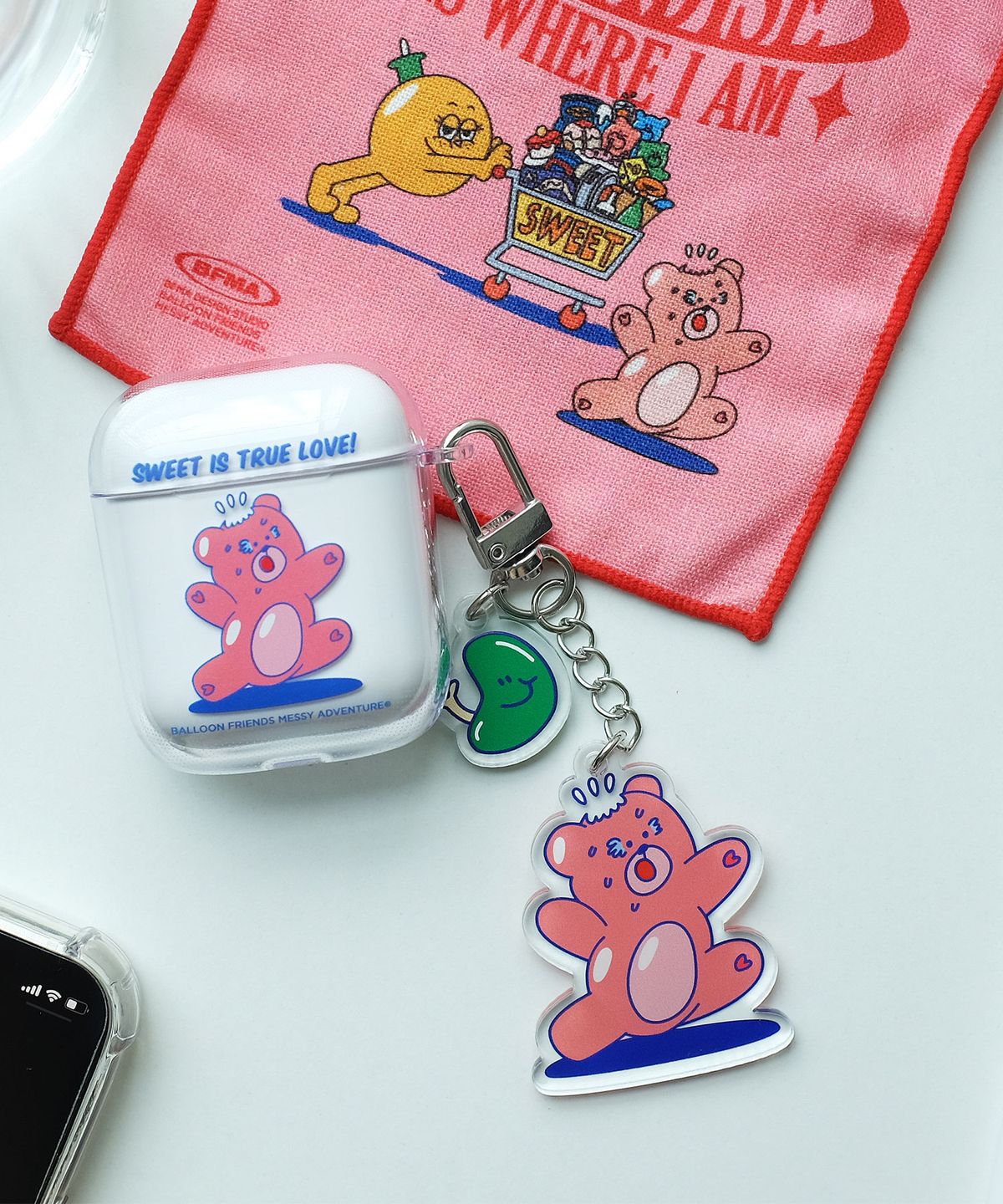 벌룬프렌즈(BALLOON FRIENDS) 아크릴 키링 - 런어웨이 젤리곰
