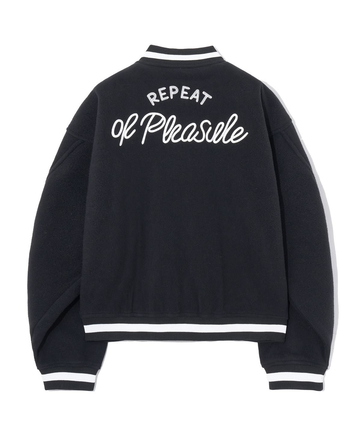 그루브라임(GROOVE RHYME) FLEECE VARSITY JACKET (BLACK) [LRSWCFU901M] - 사이즈 ...