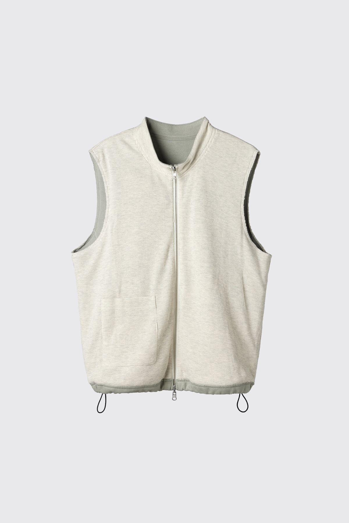 해칭룸(HATCHINGROOM) Reversible Jersey Vest Olive Grey