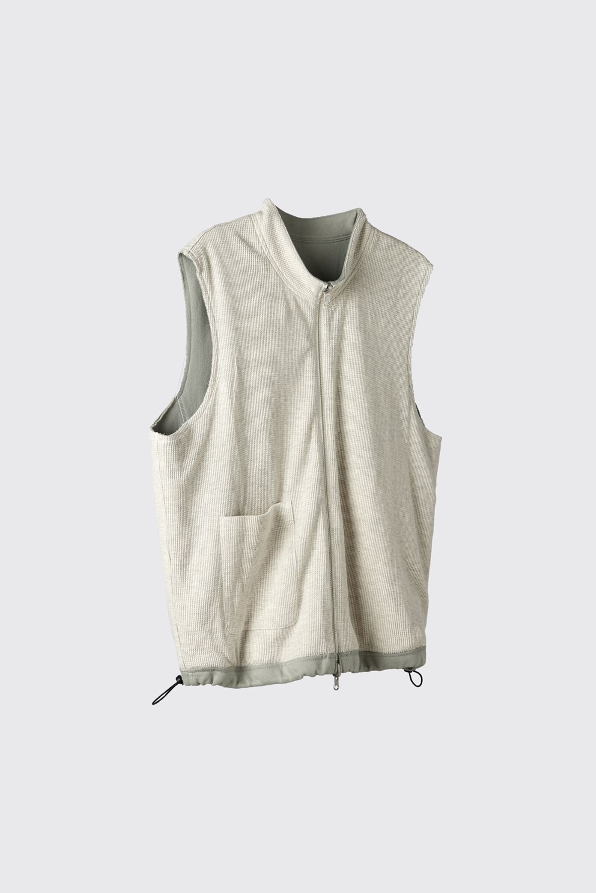해칭룸(HATCHINGROOM) Reversible Jersey Vest Olive Grey