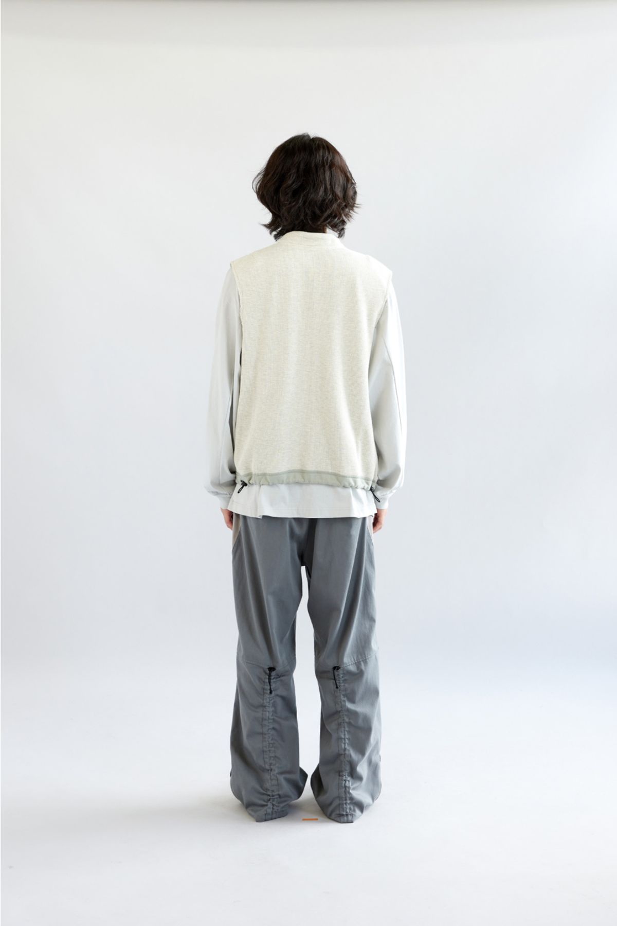 해칭룸(HATCHINGROOM) Reversible Jersey Vest Olive Grey