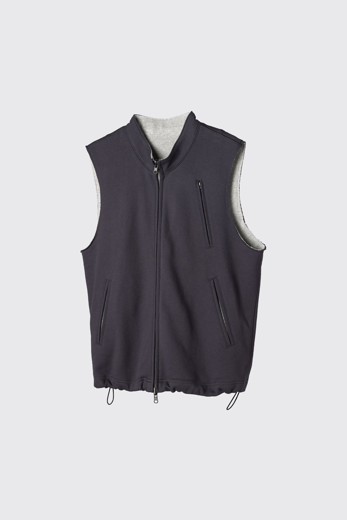 해칭룸(HATCHINGROOM) Reversible Jersey Vest Washed Navy