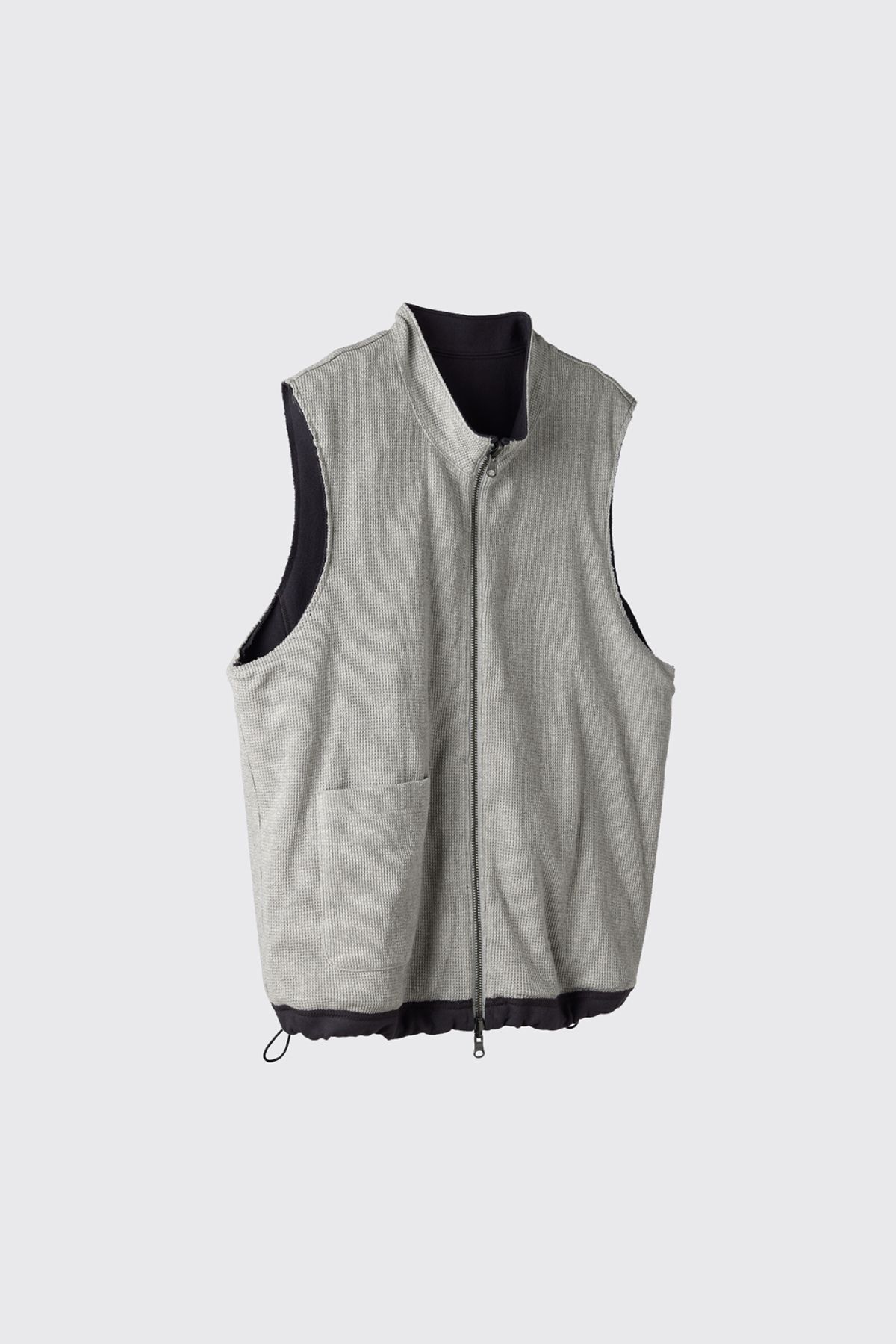 해칭룸(HATCHINGROOM) Reversible Jersey Vest Washed Navy
