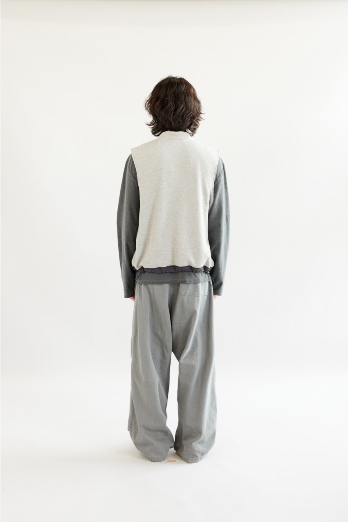 해칭룸(HATCHINGROOM) Reversible Jersey Vest Washed Navy