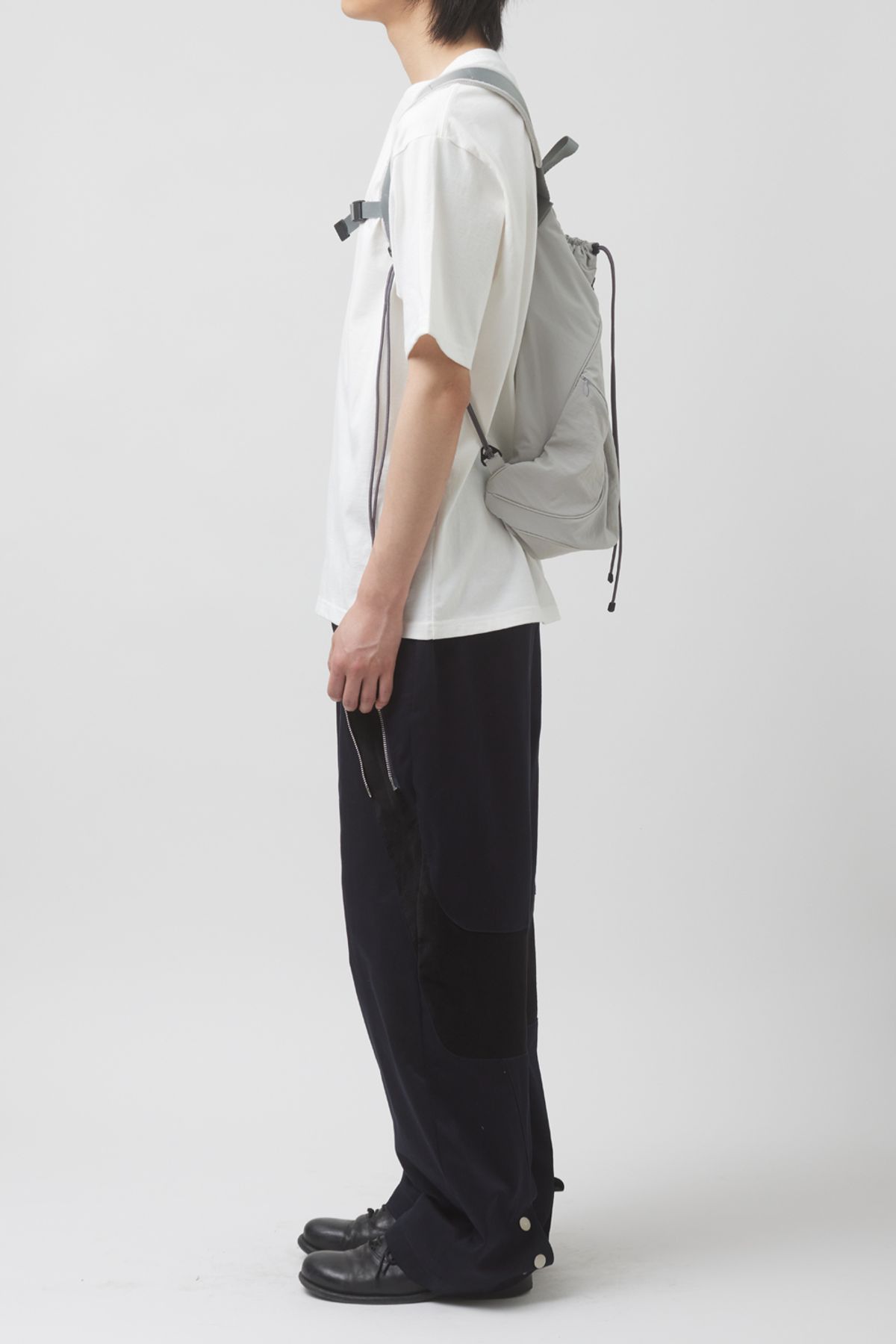 해칭룸(HATCHINGROOM) String Backpack Nylon Light Grey
