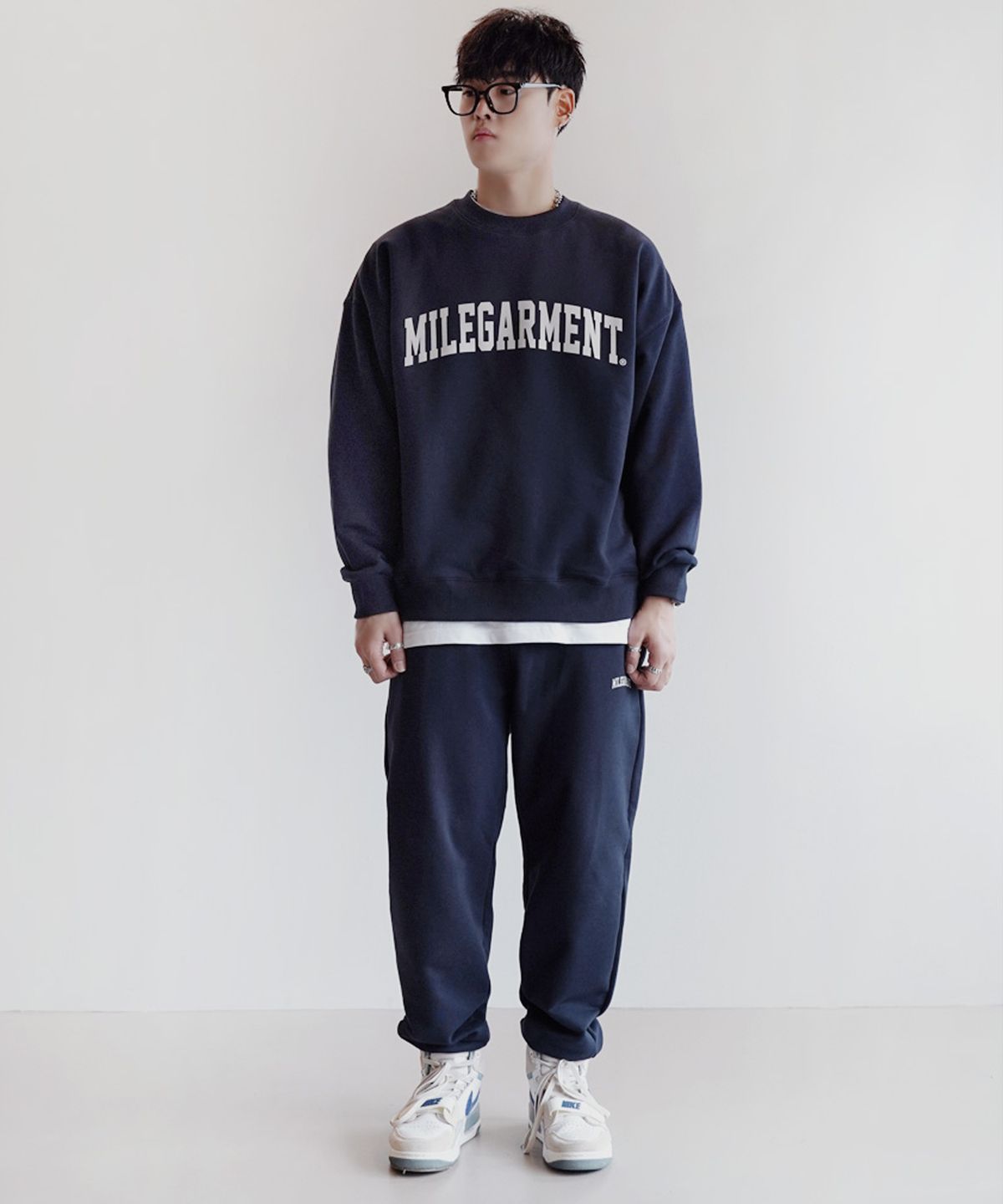 더마일(THEMILE) MILE GARMENTS  SWEAT MTM [NAVY]