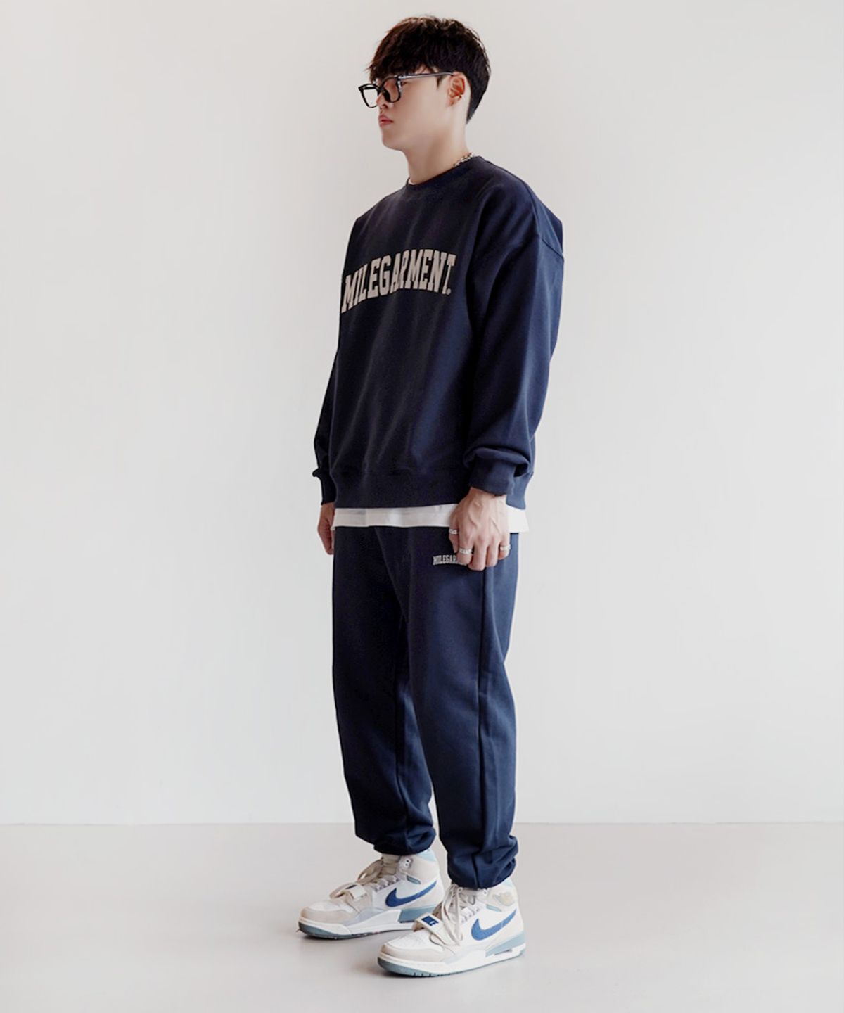 더마일(THEMILE) MILE GARMENTS  SWEAT MTM [NAVY]