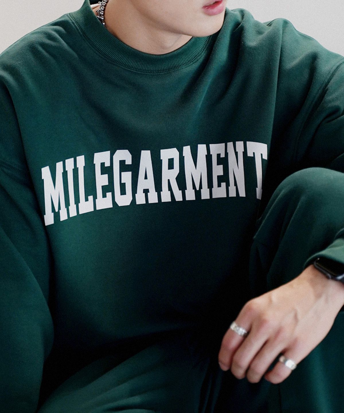 더마일(THEMILE) MILE GARMENTS  SWEAT MTM [GREEN]